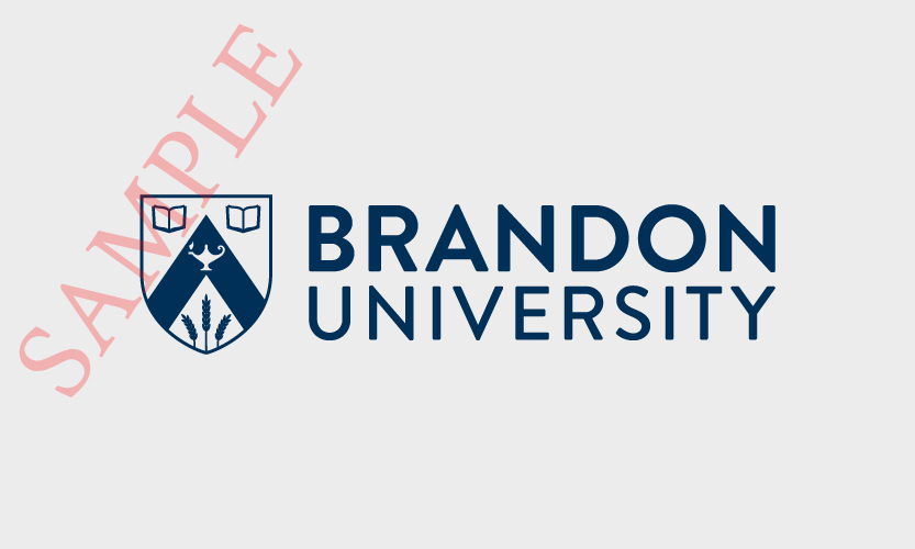 Brandon University Horizontal Logo 1 Colour Navy Blue